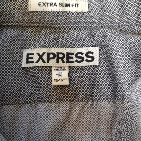 Express Men's Extra Slim Fit Button Up Shirt - Picture 10 of 13